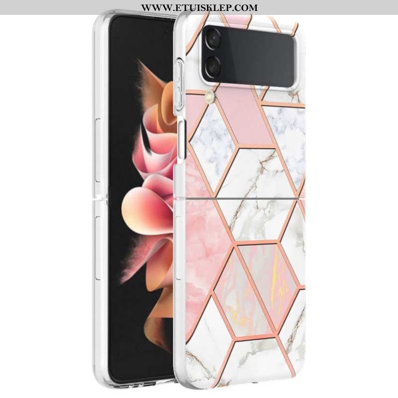 Etui do Samsung Galaxy Z Flip 4 Etui Folio Geometryczny Marmur